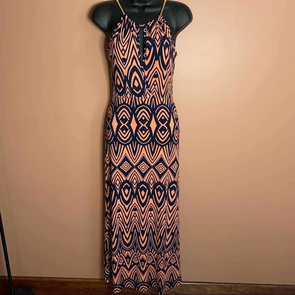 Stretchy Printed Maxi Dress